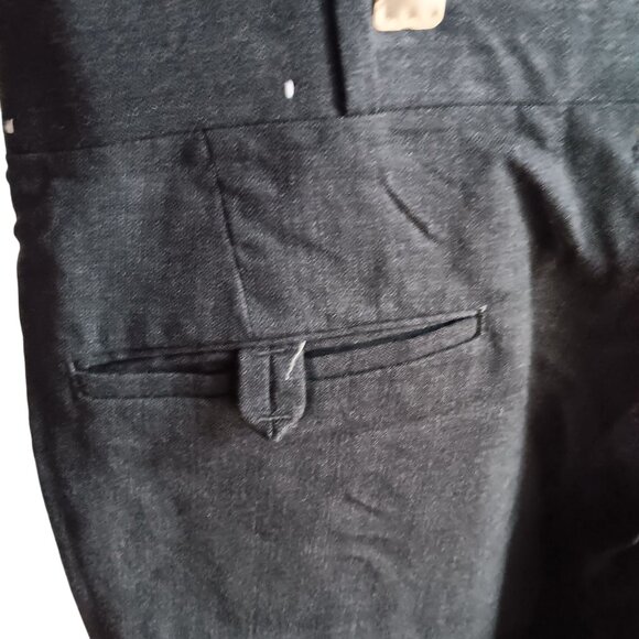 38x31 Vintage 1970's Mens Pants Charcoal Wool SEARS Bootcut Dress Slacks - Picture 5 of 9